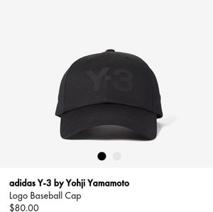 Y-3 black hat/cap Unisex adjustable